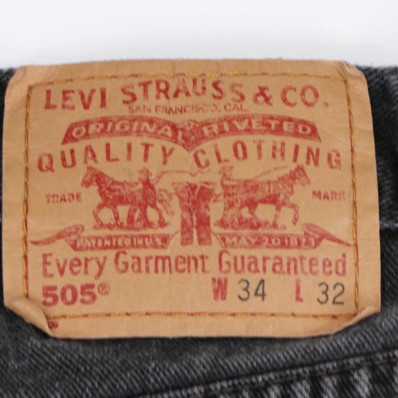 Vintage Levis Regular Fit Straight Leg Jeans Black